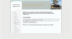 Desktop Screenshot of centrevilleurgentcare.com